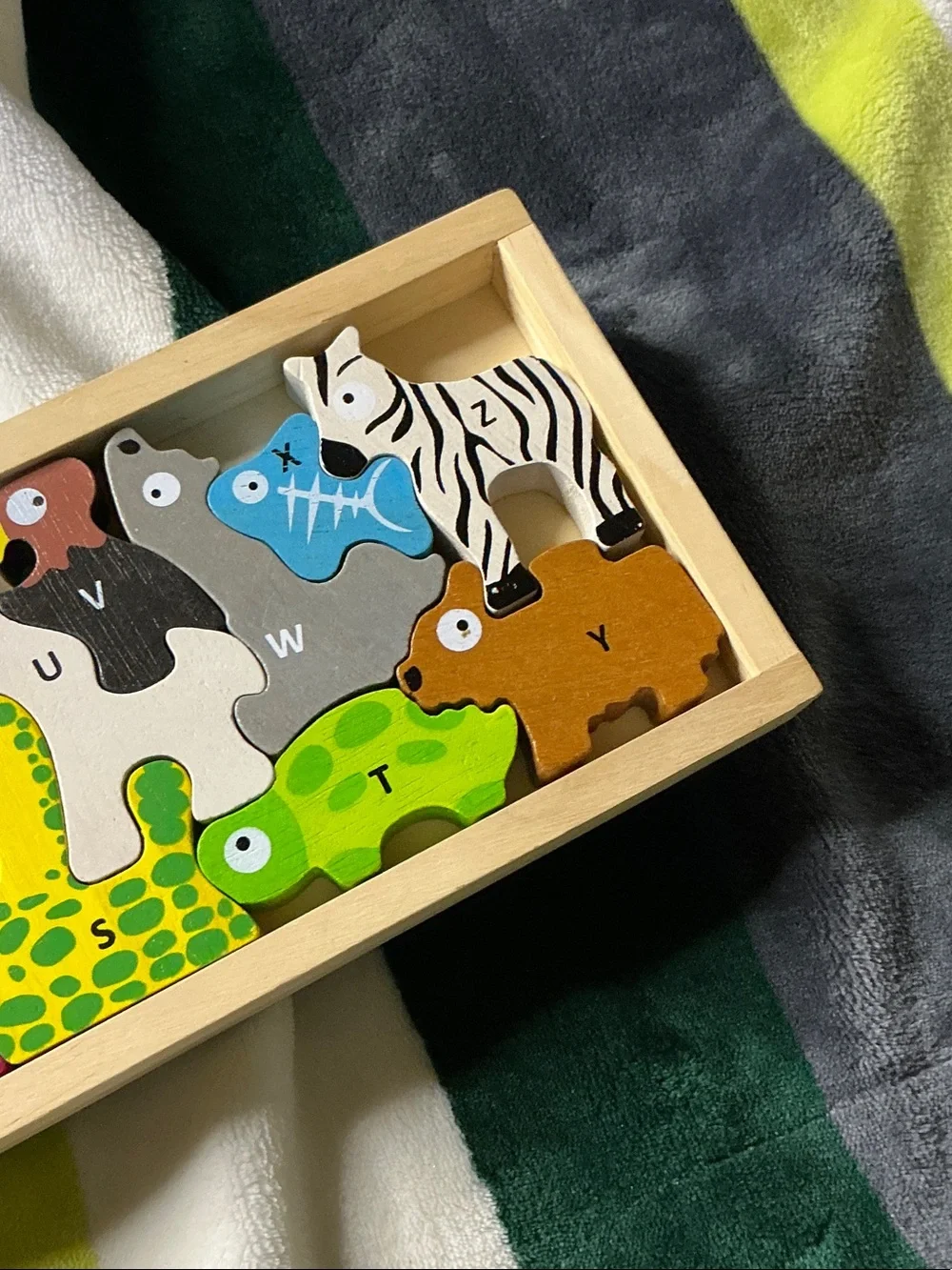 Multicolor Wooden Animal Stacking Puzzle - Kids Learning Toy